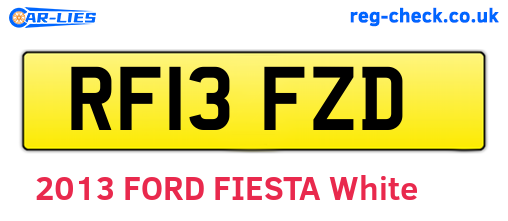 RF13FZD are the vehicle registration plates.