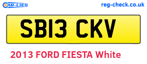 SB13CKV are the vehicle registration plates.