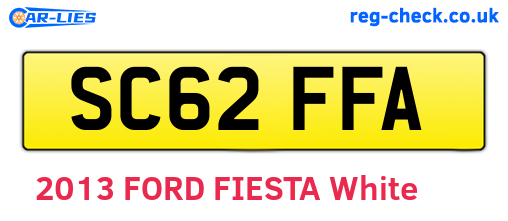 SC62FFA are the vehicle registration plates.