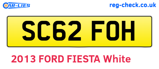SC62FOH are the vehicle registration plates.
