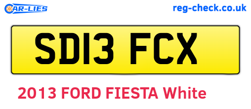 SD13FCX are the vehicle registration plates.