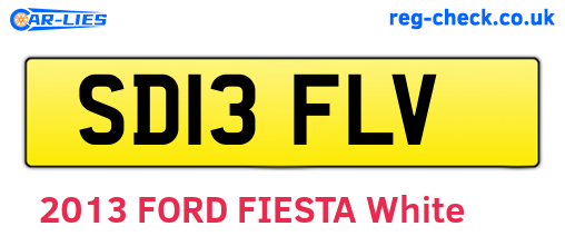 SD13FLV are the vehicle registration plates.