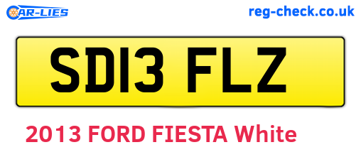 SD13FLZ are the vehicle registration plates.
