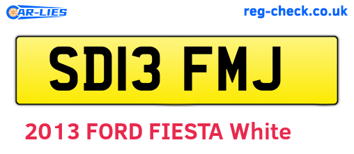 SD13FMJ are the vehicle registration plates.