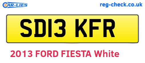 SD13KFR are the vehicle registration plates.