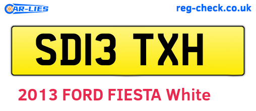 SD13TXH are the vehicle registration plates.
