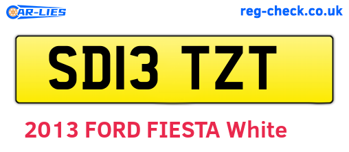 SD13TZT are the vehicle registration plates.