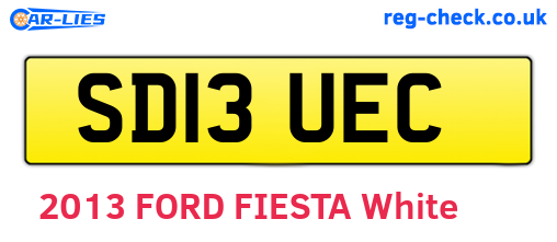 SD13UEC are the vehicle registration plates.