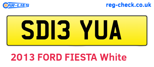 SD13YUA are the vehicle registration plates.