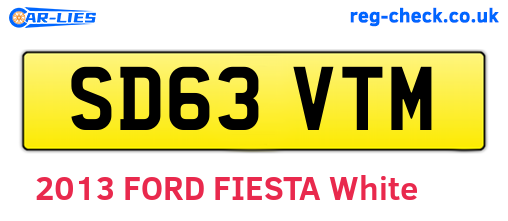 SD63VTM are the vehicle registration plates.