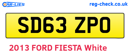 SD63ZPO are the vehicle registration plates.