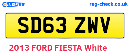 SD63ZWV are the vehicle registration plates.