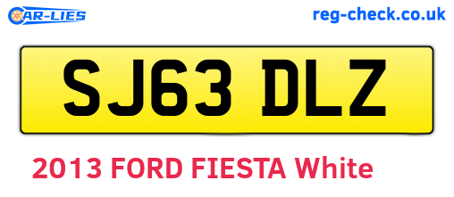 SJ63DLZ are the vehicle registration plates.