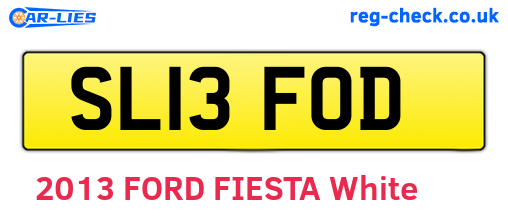 SL13FOD are the vehicle registration plates.