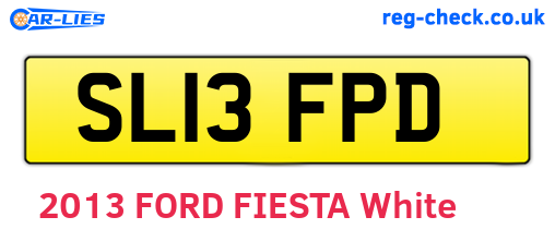 SL13FPD are the vehicle registration plates.