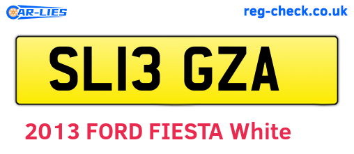 SL13GZA are the vehicle registration plates.