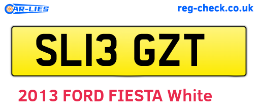 SL13GZT are the vehicle registration plates.