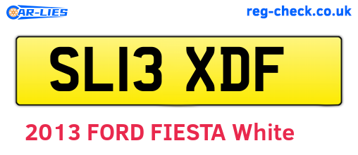 SL13XDF are the vehicle registration plates.