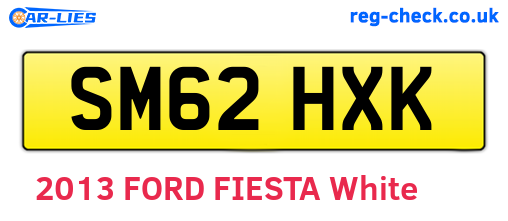 SM62HXK are the vehicle registration plates.