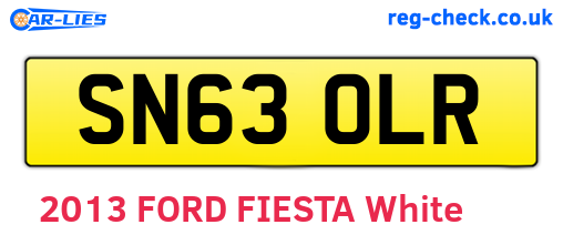 SN63OLR are the vehicle registration plates.