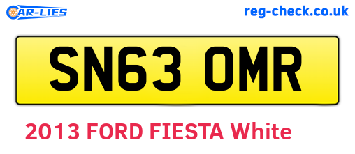 SN63OMR are the vehicle registration plates.