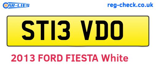 ST13VDO are the vehicle registration plates.