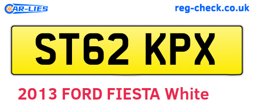 ST62KPX are the vehicle registration plates.