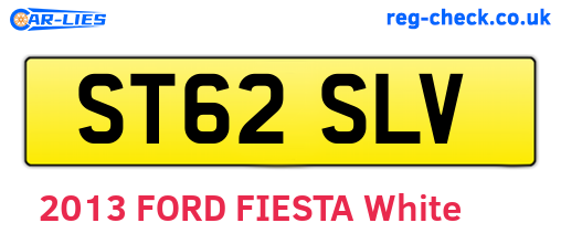 ST62SLV are the vehicle registration plates.