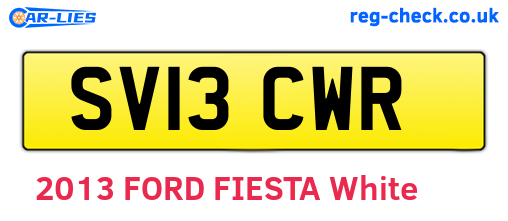 SV13CWR are the vehicle registration plates.