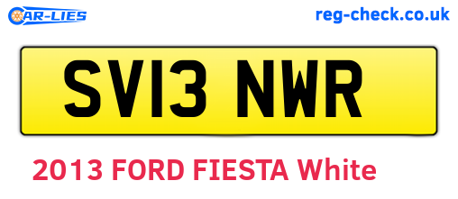 SV13NWR are the vehicle registration plates.
