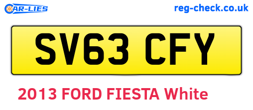 SV63CFY are the vehicle registration plates.
