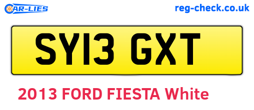 SY13GXT are the vehicle registration plates.