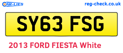 SY63FSG are the vehicle registration plates.