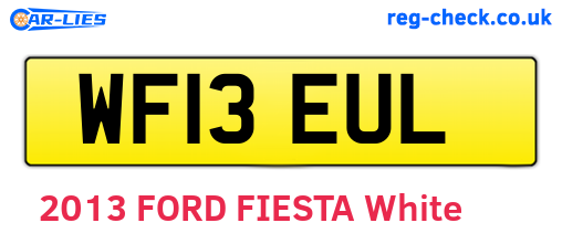 WF13EUL are the vehicle registration plates.