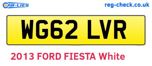 WG62LVR are the vehicle registration plates.