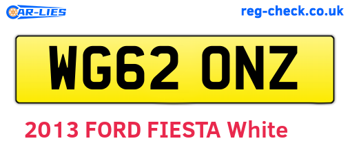WG62ONZ are the vehicle registration plates.