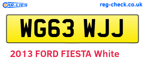 WG63WJJ are the vehicle registration plates.
