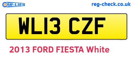 WL13CZF are the vehicle registration plates.