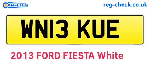 WN13KUE are the vehicle registration plates.
