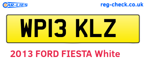 WP13KLZ are the vehicle registration plates.