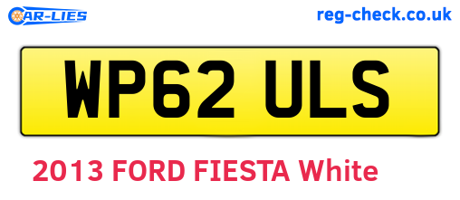 WP62ULS are the vehicle registration plates.