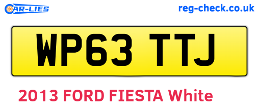 WP63TTJ are the vehicle registration plates.