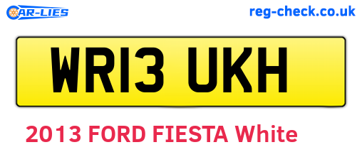 WR13UKH are the vehicle registration plates.