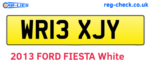 WR13XJY are the vehicle registration plates.