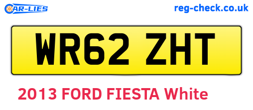 WR62ZHT are the vehicle registration plates.