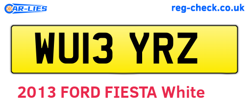 WU13YRZ are the vehicle registration plates.