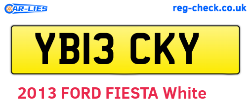 YB13CKY are the vehicle registration plates.