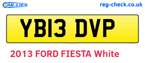 YB13DVP are the vehicle registration plates.