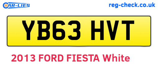 YB63HVT are the vehicle registration plates.
