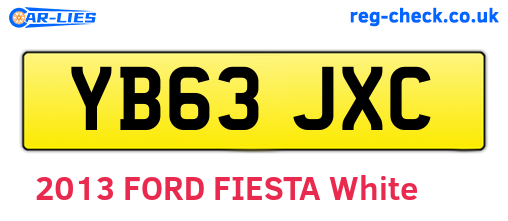 YB63JXC are the vehicle registration plates.